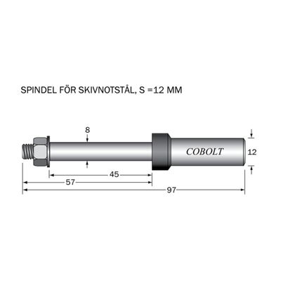 Cobolt Spindel skivnotstål S12 TL97