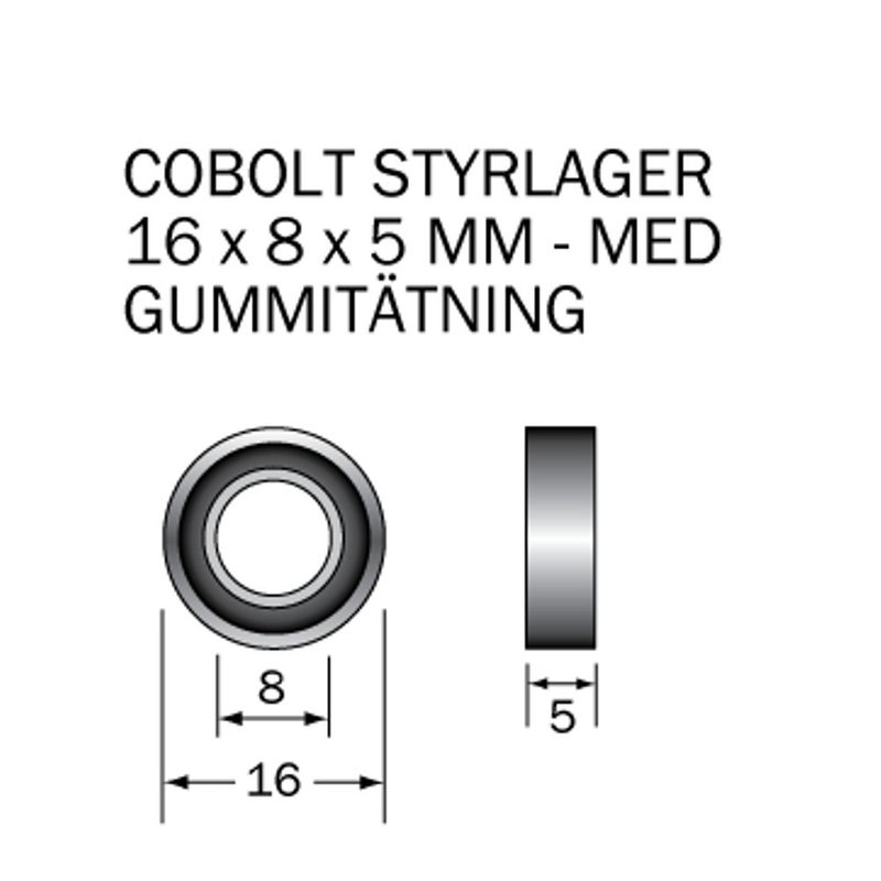 Cobolt Kullager M-168X 16x8x5 mm