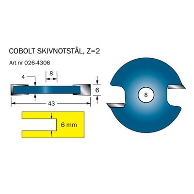 Cobolt Notskiva 6 mm D43 Z2