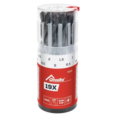 Onsite Borrsats HSS Universal 1-10 mm 18 delar