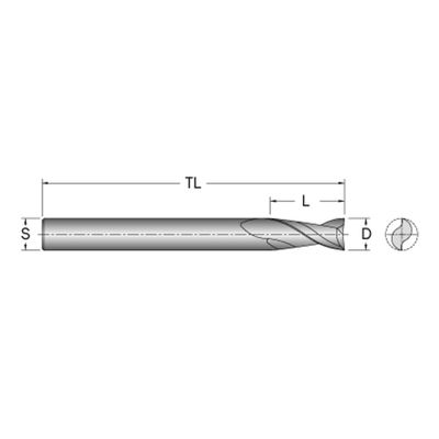 Cobolt Spiralfräs positiv D4 L16 S6