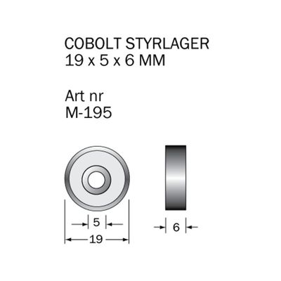 Cobolt Kullager M-195 19x5x6 mm