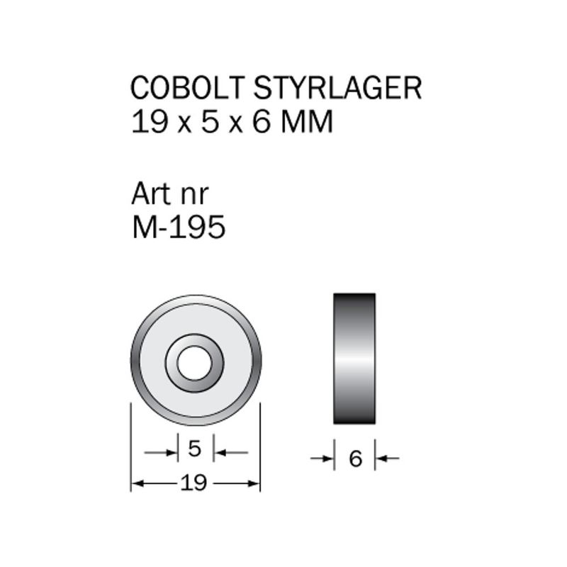 Cobolt Kullager M-195 19x5x6 mm
