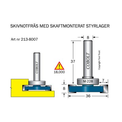 Cobolt Skivnotfräs L8 F7 D36 S8