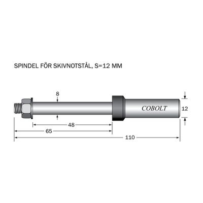 Cobolt Spindel skivnotstål S12 TL110