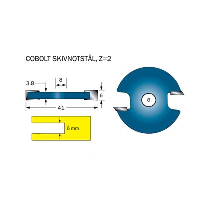 Cobolt Notskiva 6 mm D41 Z2