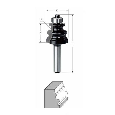 Delver Kantprofilfräs Ø25,4 mm – 25,4x22x67, skaft 8 mm