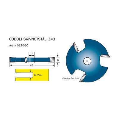 Cobolt Notskiva 6,0 mm D48 Z3
