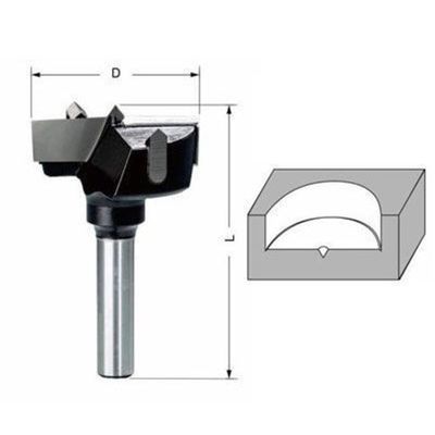 Delver Beslagsfräs HM Ø8 mm – 8x26x57, skaft 8 mm