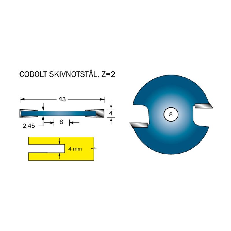 Cobolt Notskiva 4 mm D43 Z2