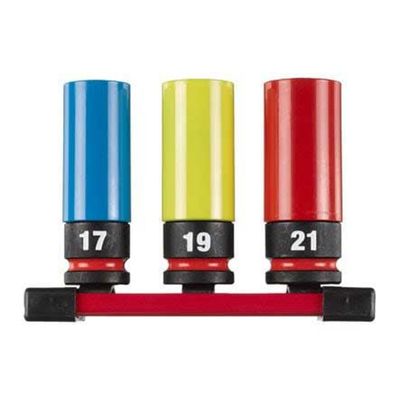Milwaukee Shockwave Krafthylssats 1/2" 17/19/21mm 3-delar