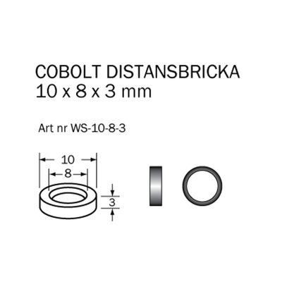 Cobolt Distansbricka 10x8x3 mm
