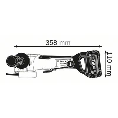 Bosch GWX 18V-10 PSC Vinkelslip 18V 125mm X-LOCK L-BOXX (utan batteri)