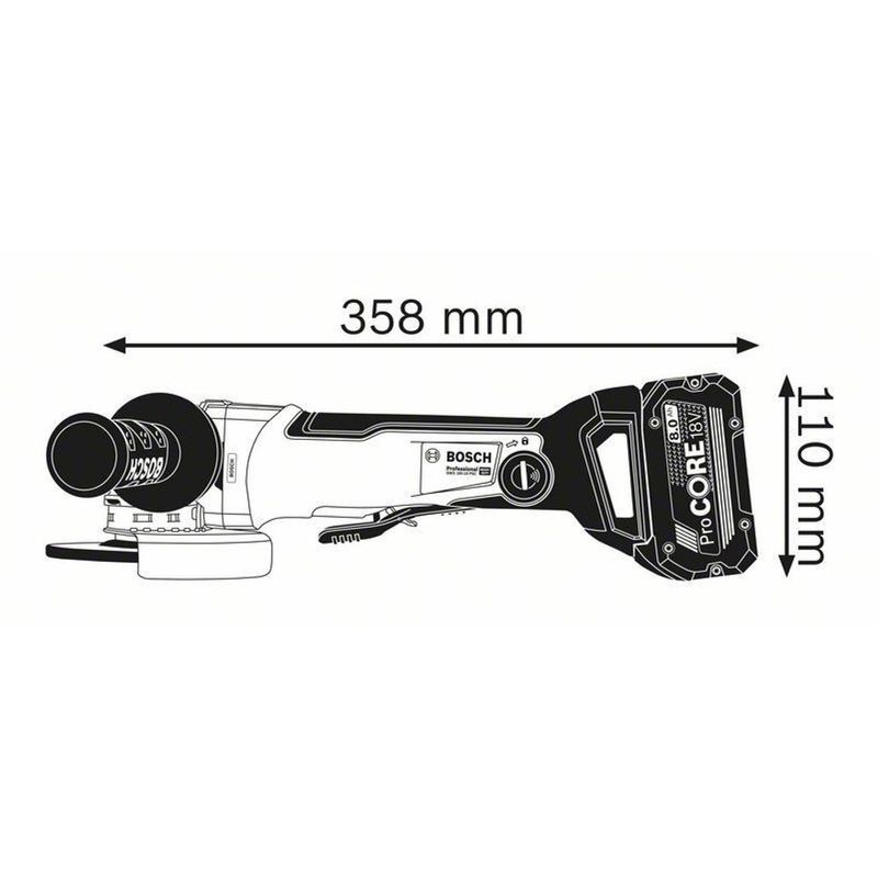 Bosch GWX 18V-10 PSC Vinkelslip 18V 125mm X-LOCK L-BOXX (utan batteri)