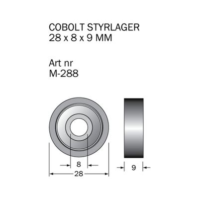 Cobolt Kullager M-288 28x8x9 mm