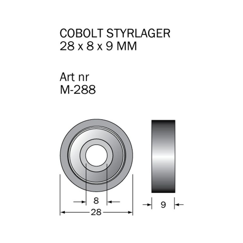 Cobolt Kullager M-288 28x8x9 mm
