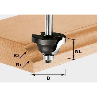 Festool Dubbelradiefräs HW S8 D31,7/R4/R4