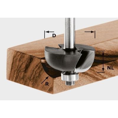 Festool Hålkälsfräs HW S8 D25,5/R6,35 KL