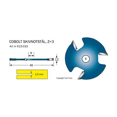 Cobolt Notskiva 1,5 mm D48 Z3