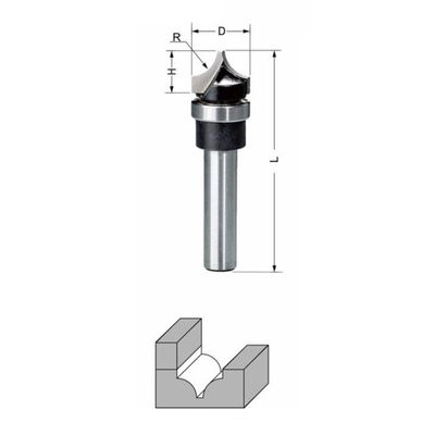 Delver Mallfräs Ø18 mm – 18x10,5xR7,5x54, skaft 8 mm