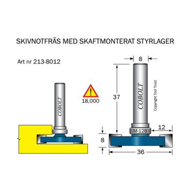Cobolt Skivnotfräs L8 F12 D36 S8