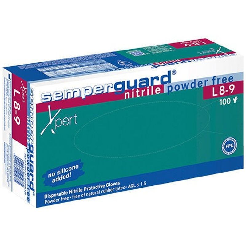 Semperguard Nitrile Xpert korttidshandske 100 st stl 8-9 (L)