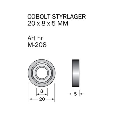Cobolt Kullager M-208 20x8x5 mm
