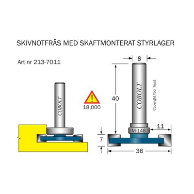 Cobolt Skivnotfräs L7 F11 D36 S8