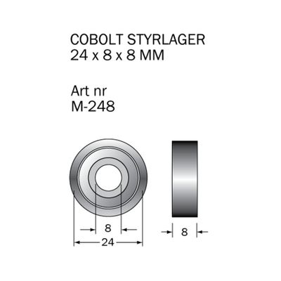 Cobolt Kullager M-248 24x8x8 mm