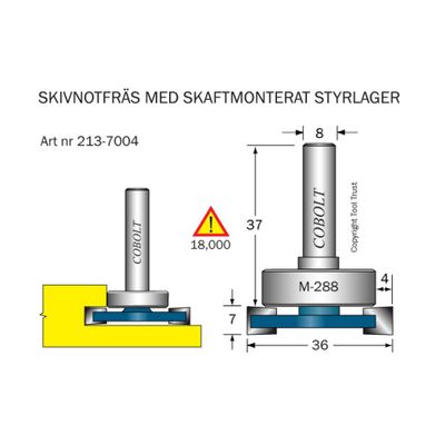 Cobolt Skivnotfräs L7 F4 D36 S8