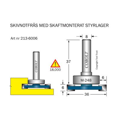 Cobolt Skivnotfräs L6 F6 D36 S8