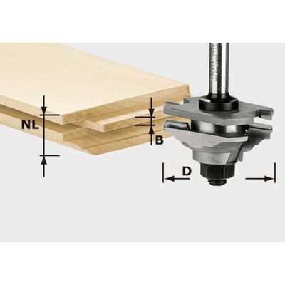 Festool Profil-fjäderfräs HW S8 D46 x D12-FD