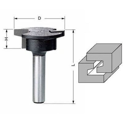 Delver Lådförbindningsfräs 15° Ø31,8 mm – 31,8x12,7x48, skaft 8 mm