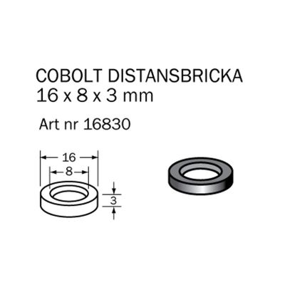 Cobolt Distansring 3 mm D16