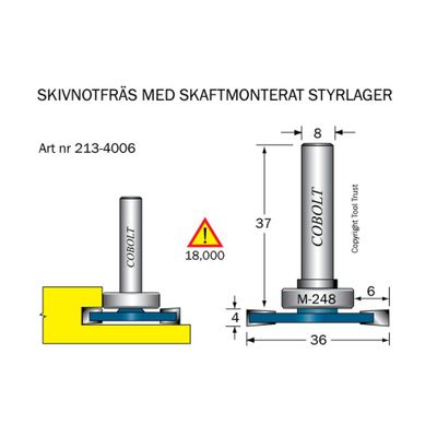 Cobolt Skivnotfräs L4 F6 D36 S8