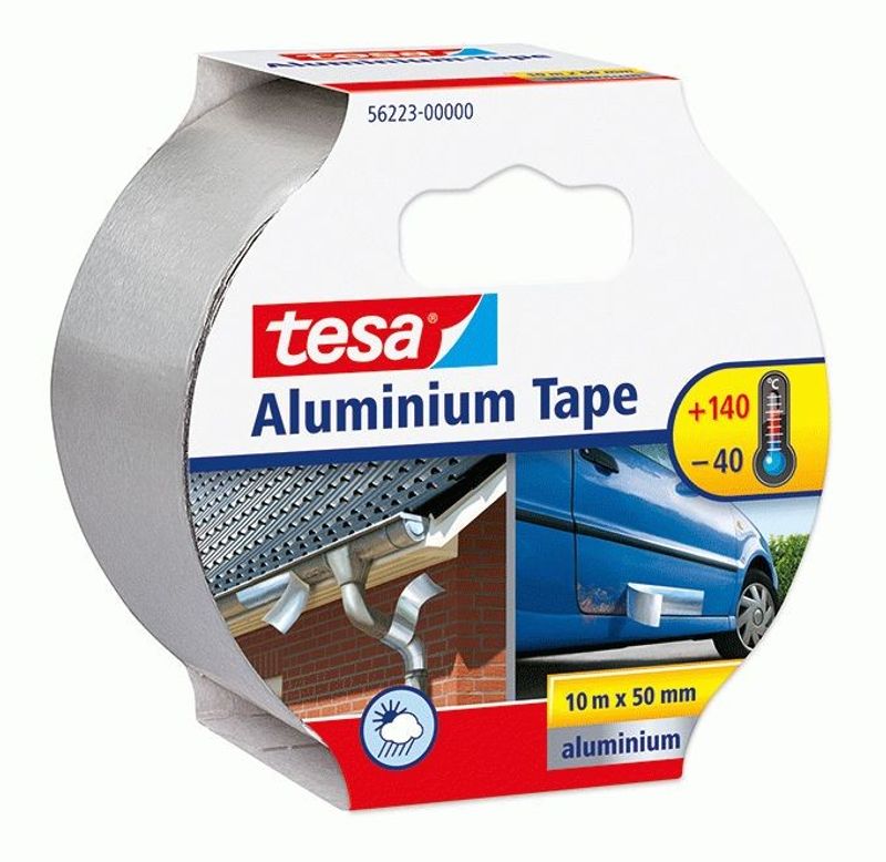Tesa 56223 Aluminiumtejp 50 mm x 10 m