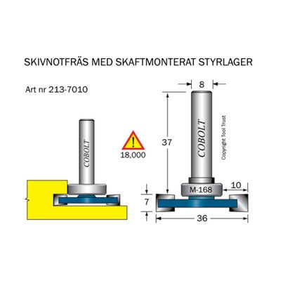 Cobolt Skivnotfräs L7 F10 D36 S8