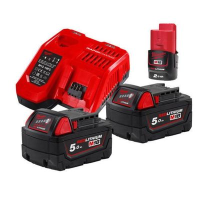 Milwaukee M18 NRG-502 Batteripaket 18V (2x5,0Ah + laddare)