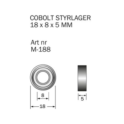 Cobolt Kullager M-188 18x8x6 mm
