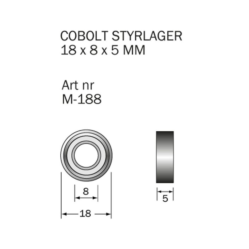 Cobolt Kullager M-188 18x8x6 mm