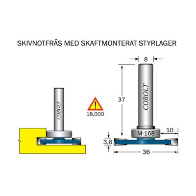 Cobolt Skivnotfräs L3,6 F10 D36 S8
