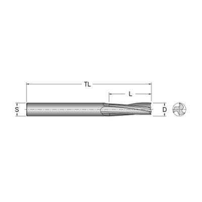 Cobolt Spiralfräs 3-skärig D8 L25 S8