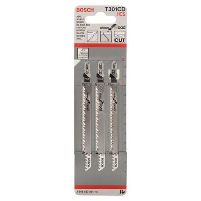 Bosch T 301 CD Clean for Wood sticksågblad trä 3 st