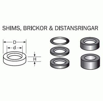 Cobolt Shims-bricka 12,5x8x0,5 mm