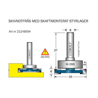 Cobolt Skivnotfräs L6 F4 D36 S8