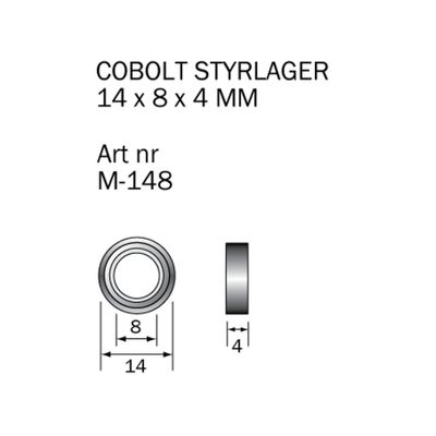 Cobolt Kullager M-148 14x8x4 mm