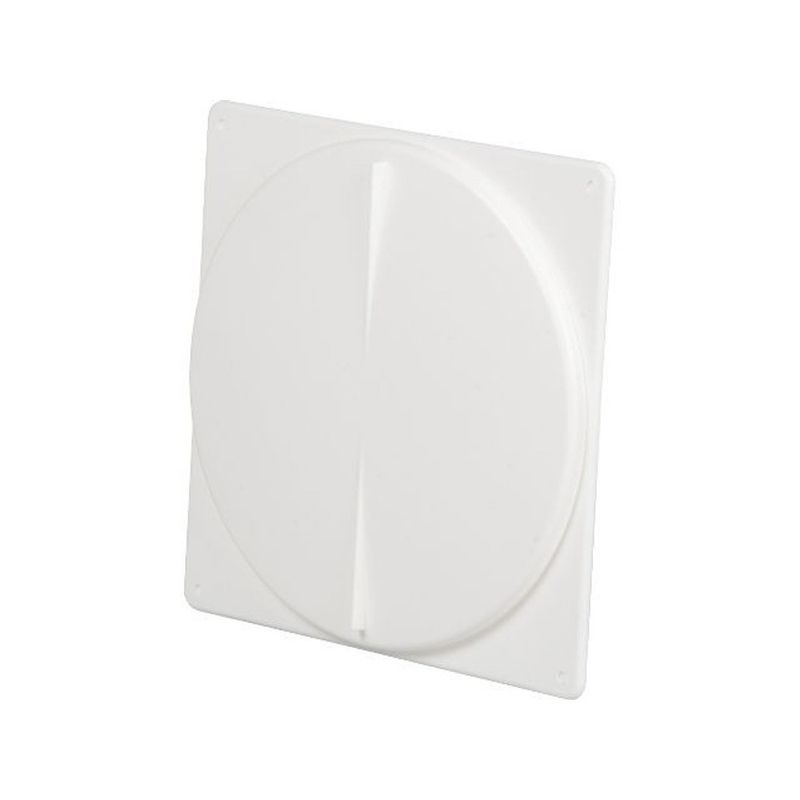 Fresh Tallriksventil fyrkantig ram vit Ø100 mm 408236