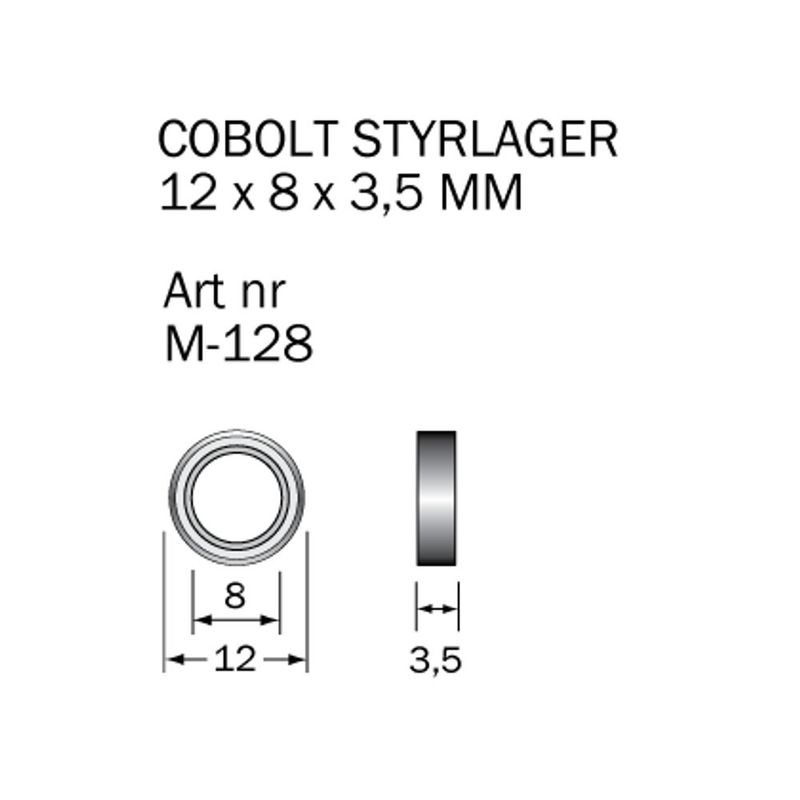 Cobolt Kullager M-128 12x8x3,5 mm