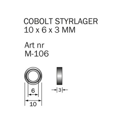 Cobolt Kullager M-106 10x6x3 mm