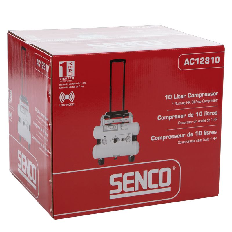Senco AC12810 Kompressor 1hp 9bar Oljefri (128l/min)